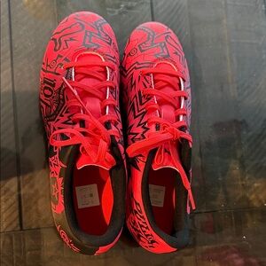 Red Graphic Boys Cleats